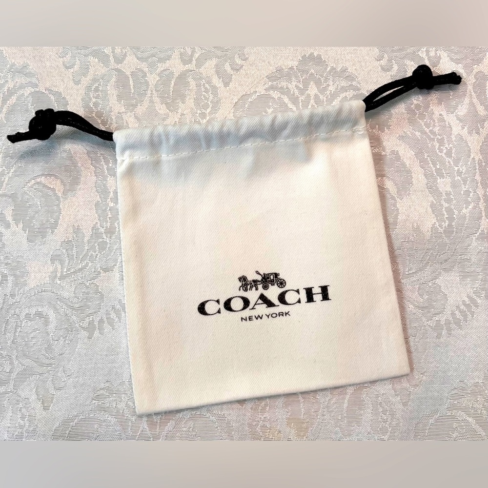 Coach Ivory Drawstring Jewelry Bag NWOT